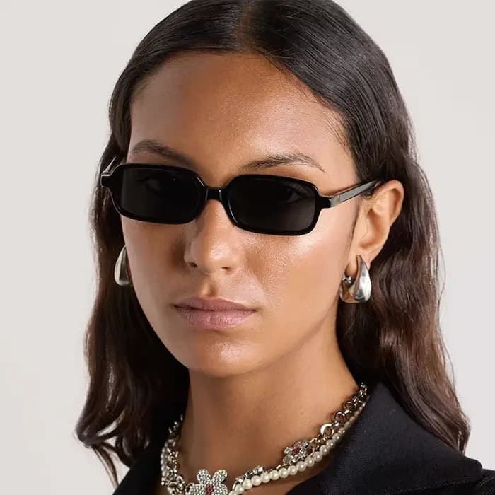 Lunettes de soleil rectangulaires de luxe pour hommes et femmes