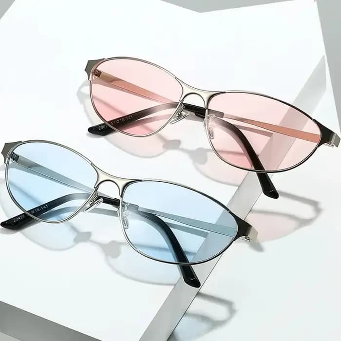Femmes élégantes Hip Hop lunettes de soleil hommes unisexe voyage en plein air mode métal cadre