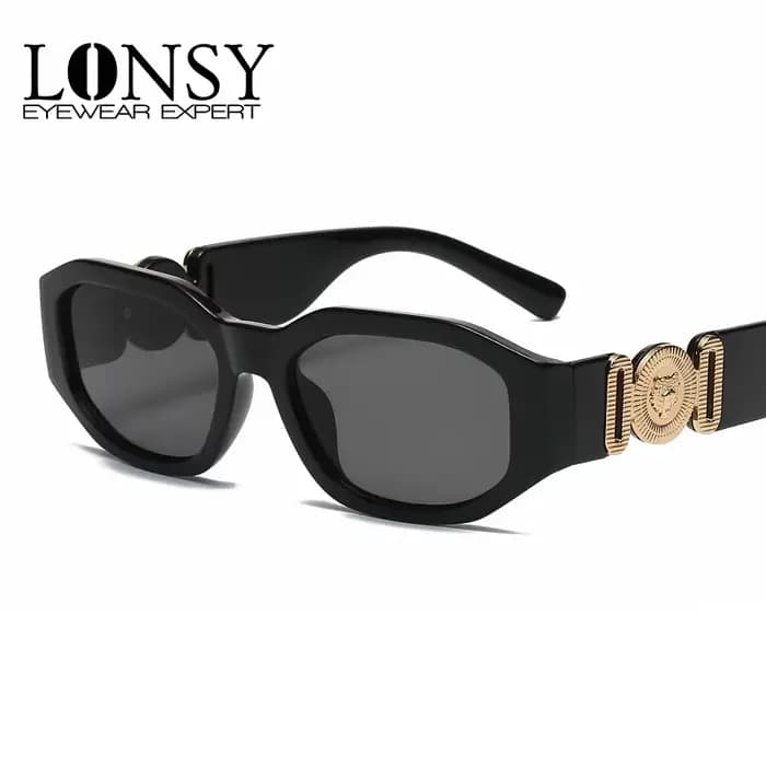 LONSY mode lunettes De soleil carrées femme marque Design noir dégradé