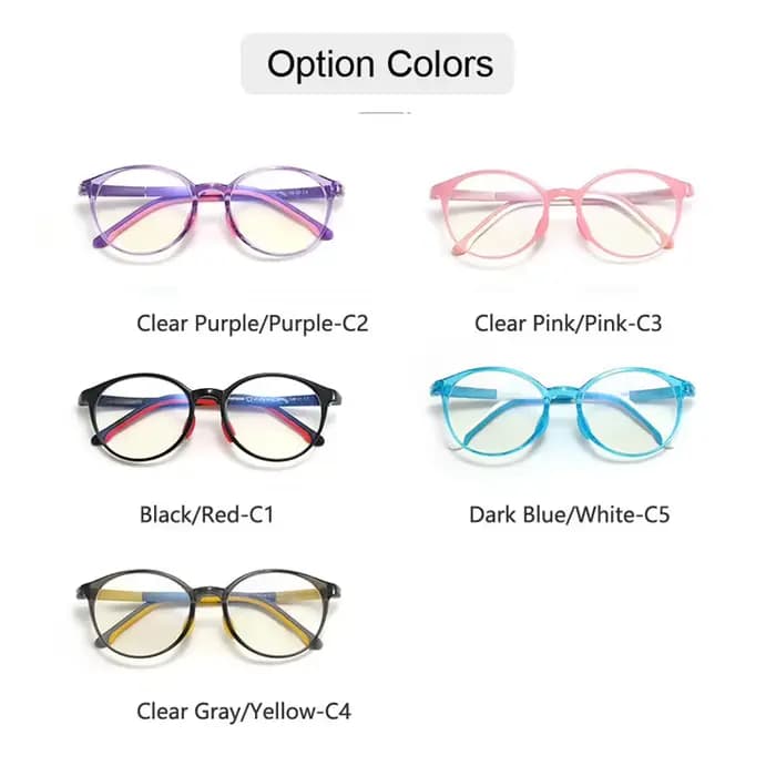 Lunettes rondes pour enfants de 6 à 11 ans, monture personnalisée en Silicone TR, lunettes de Prescription pour garçons et filles, lunettes myopes et hyperopes