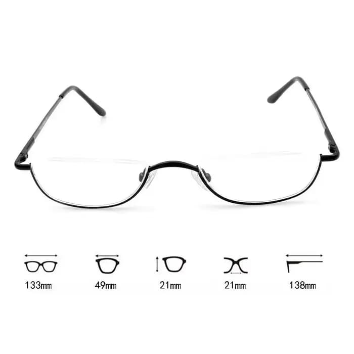 Lunettes de lecture demi-lune en métal