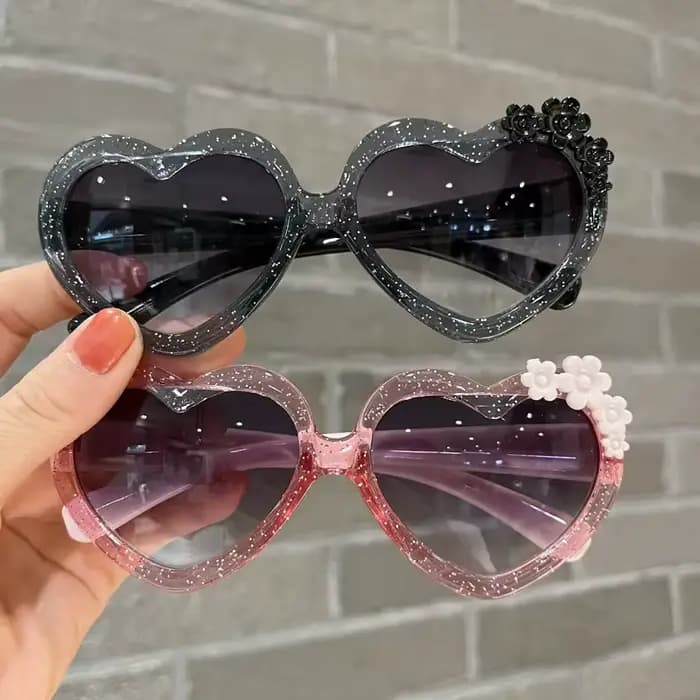 Filles garçons mignon dessin animé fleur lunettes de soleil en plein air Protection solaire enfants belles
