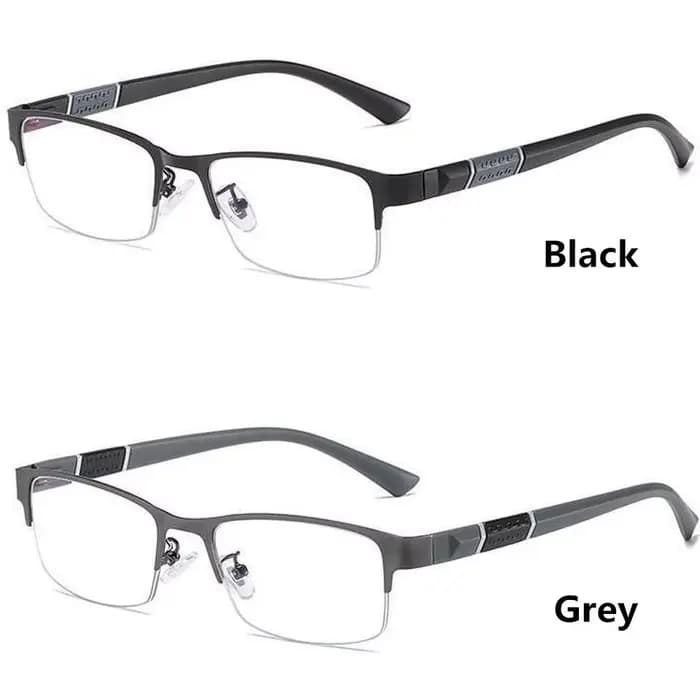 Lunettes de lecture anti-lumière bleue en métal pour hommes
