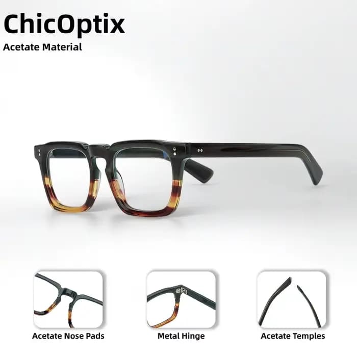 Lunettes à monture en acétate Vintage pour femmes et hommes