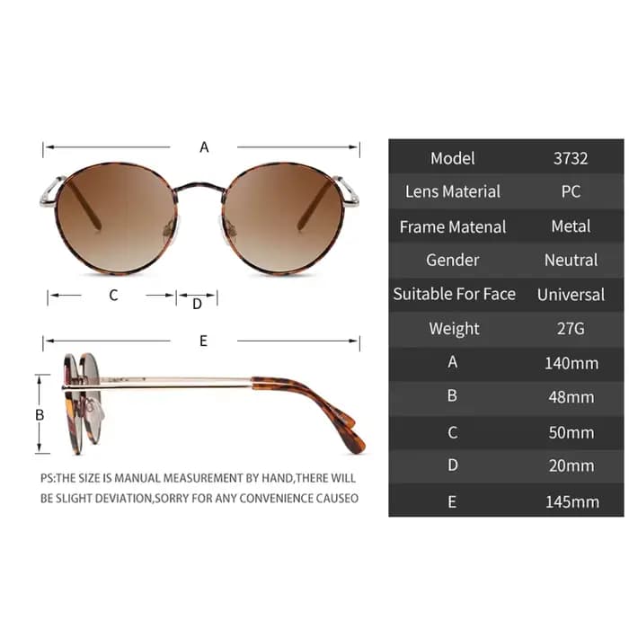 Lunettes de soleil rondes en métal pour femmes