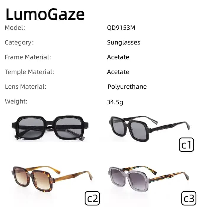 Lunettes de soleil LumoGaze classiques rétro pour femmes