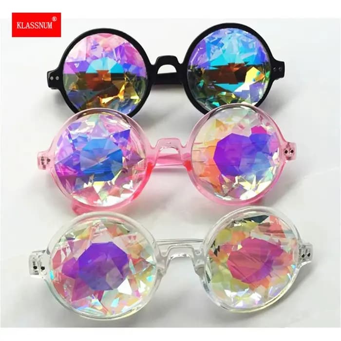 Lunettes de soleil rondes holographiques pour hommes et femmes