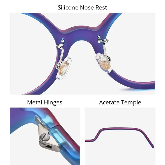 Lunettes Rondes en Acétate pour Femmes