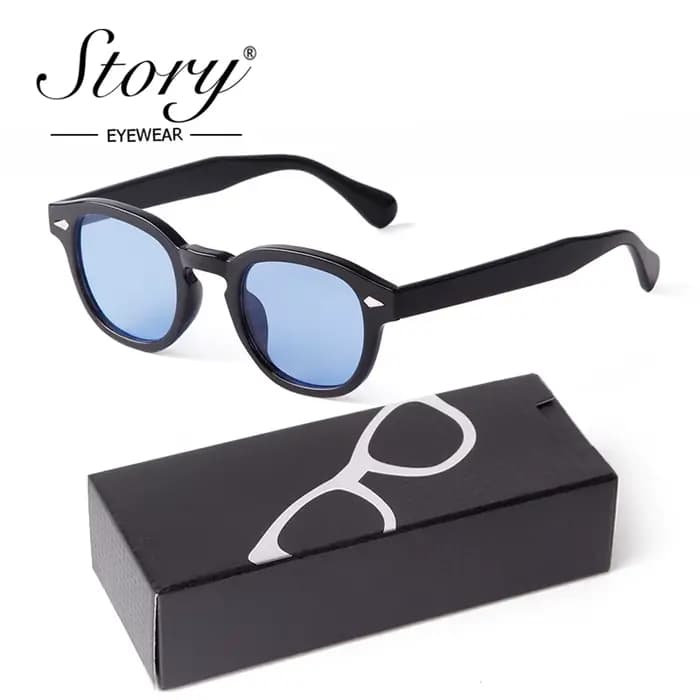 Mode dégradé bleu petites lunettes De soleil rondes pour femmes hommes marque concepteur Vintage tortue carré