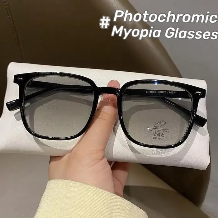 Lunettes photochromiques Ultra légères à grande monture carrée