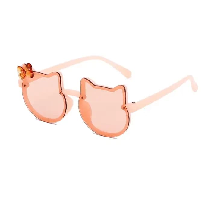 Nouveaux enfants lunettes de soleil de bande dessinée oeil de chat nœud papillon couleur océan