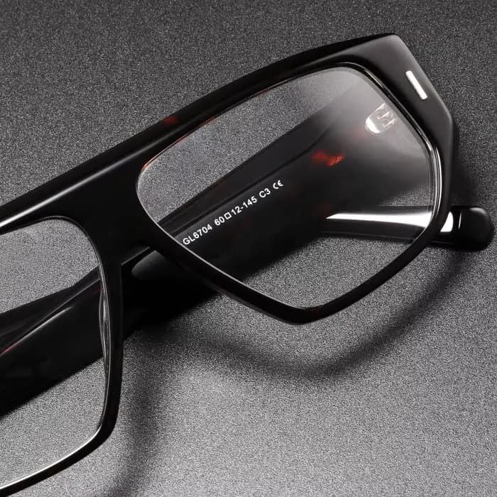 Lunettes de lecture épaisses et surdimensionnées en acétate pour hommes – Montures optiques tendance et élégantes – Verres de soleil personnalisables sur ordonnance
