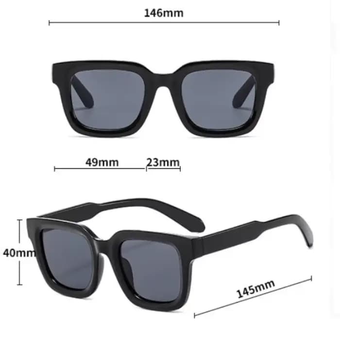 Lunettes de soleil carrées de luxe