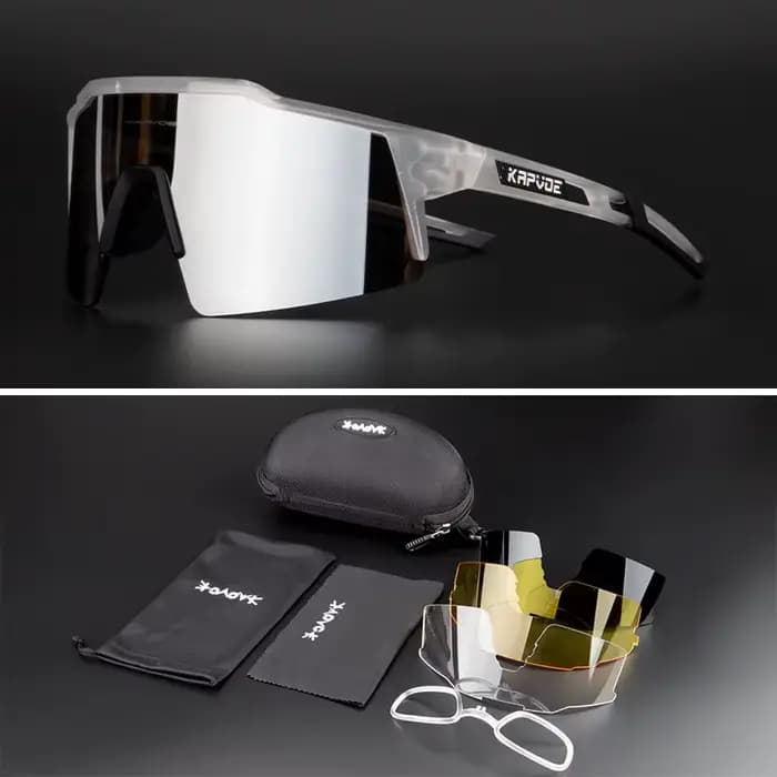 Lunettes de soleil polarisées à 4 lentilles pour hommes et femmes