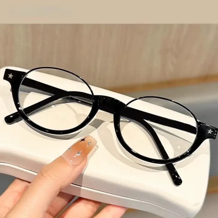Lunettes de lecture rétro demi-monture Anti-bleu