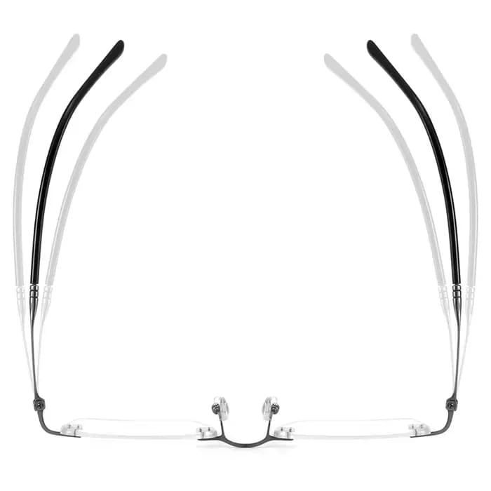 Nouveauté classique pur titane sans monture lunettes cadre hommes optique-lunetterie Simple élégant sans