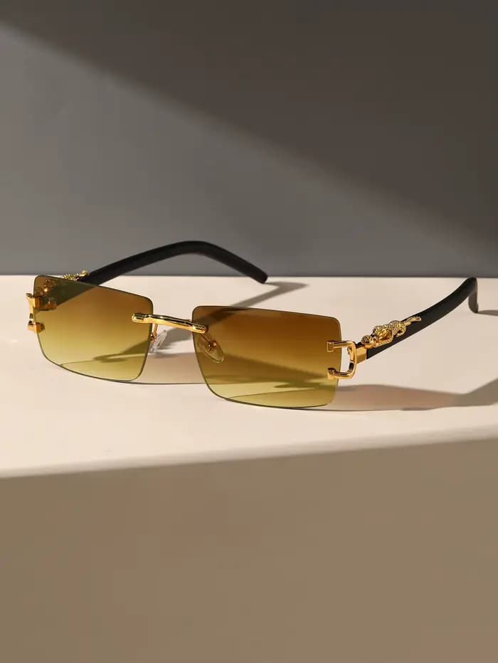 Lunettes de soleil rectangulaires sans cadre