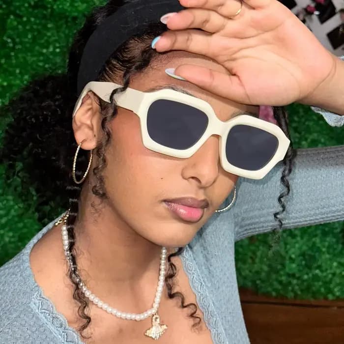 SHEEN KELLY lunettes de soleil rétro Hexagonal épais hommes femmes à la mode surdimensionné carré