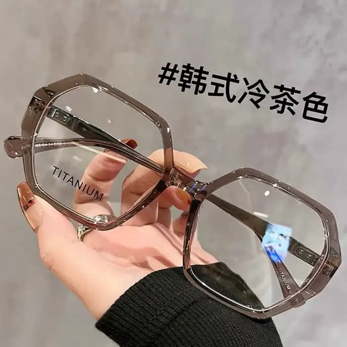 ALICIA femme grande taille lunettes mode Ultra léger TR90 polygone