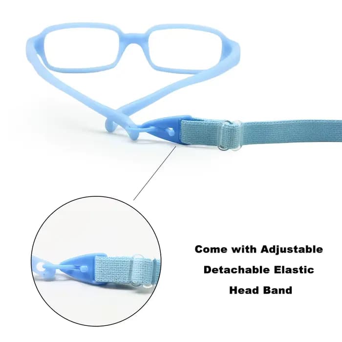 Lunettes pliables pour enfants, taille 42mm, avec cordon sans vis, monture de lunettes flexibles une pièce