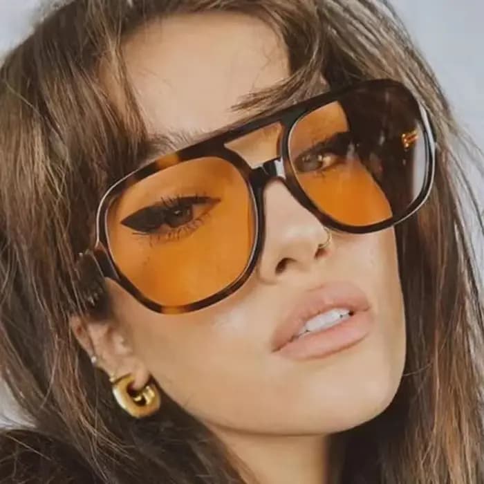 Lunettes de soleil carrées à monture large pour hommes et femmes