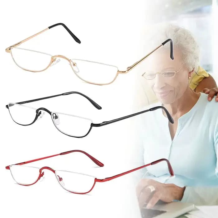 Lunettes de lecture demi-lune en métal