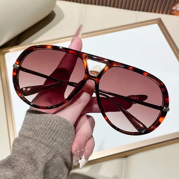 Lunettes de soleil pilote surdimensionnées pour femmes