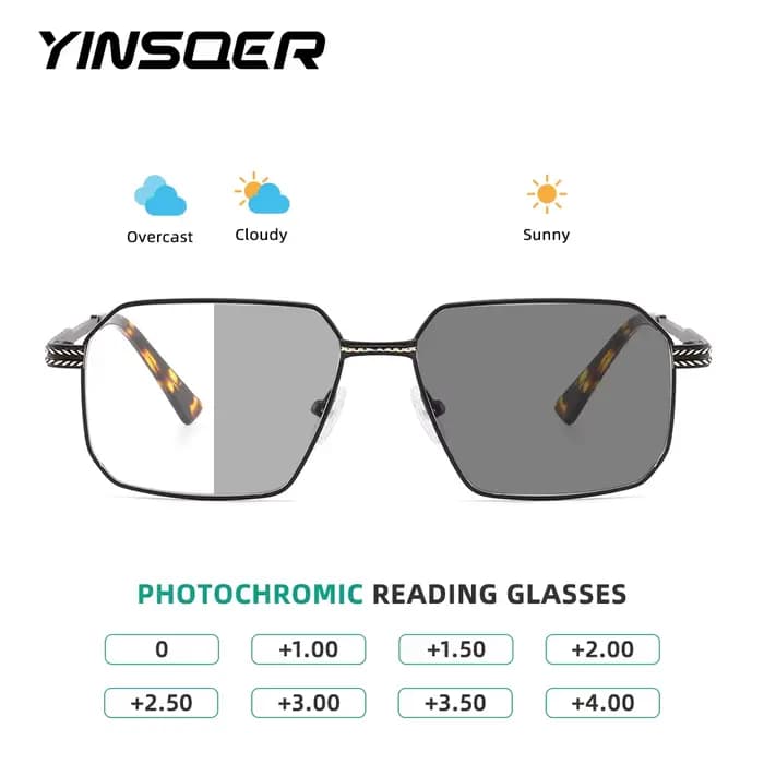 Lunettes de soleil optiques photochromiques pour hommes