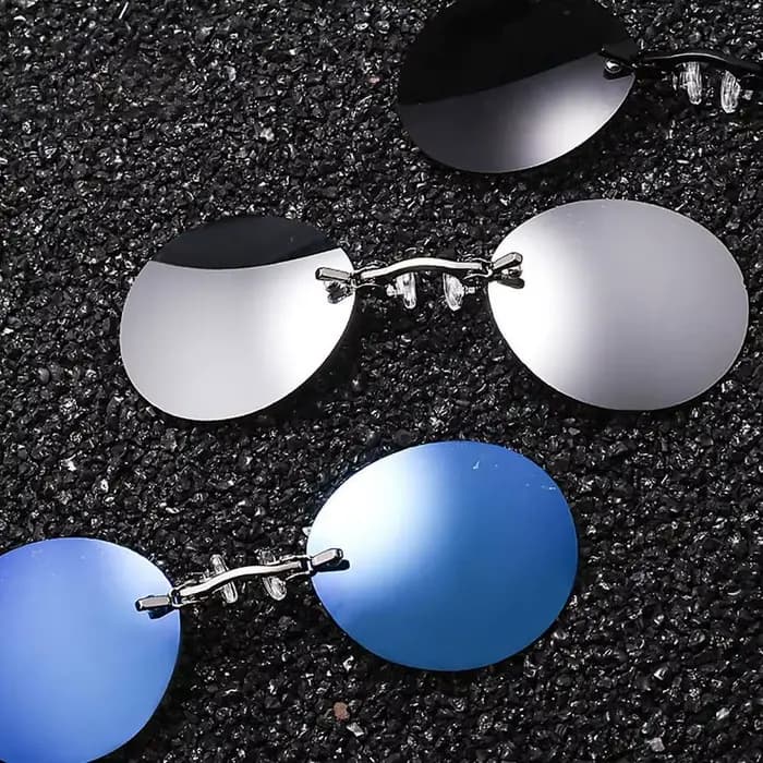 Lunettes de soleil rondes à Clip-nez