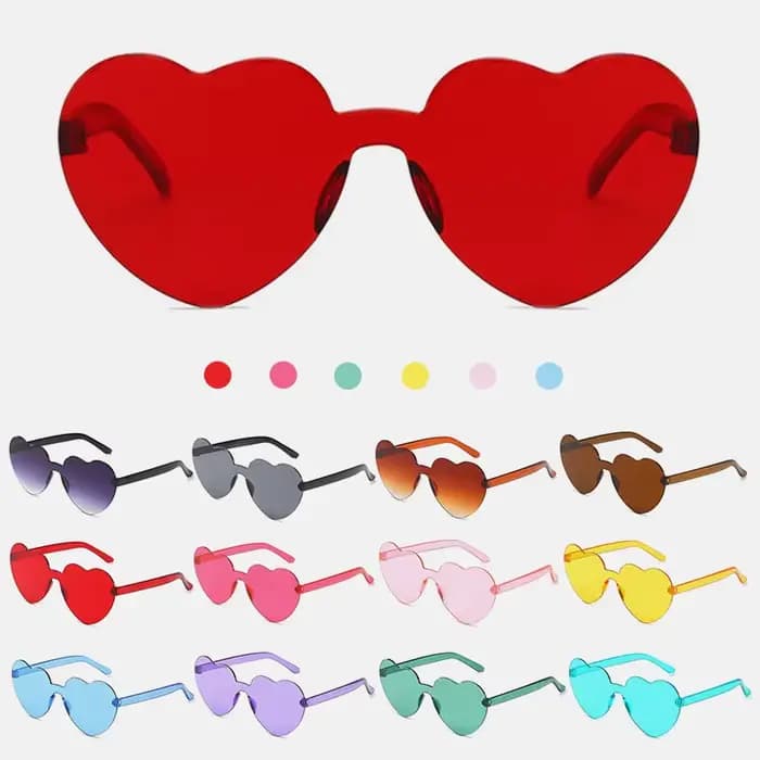 Lunettes de soleil coeur d'amour