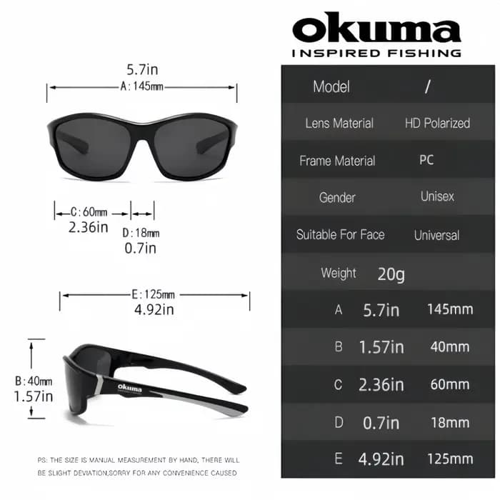 Lunettes polarisées à la mode Okuma