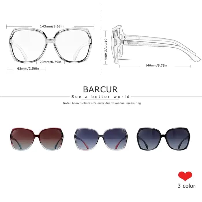Lunettes de soleil TR90 polarisées UV400 pour femme