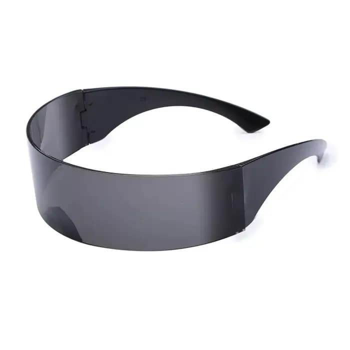 Lunettes de soleil futuristes à visière Cyclope étroite pour femmes et hommes