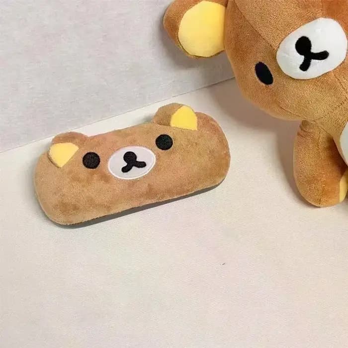 Étui à lunettes en peluche ours
