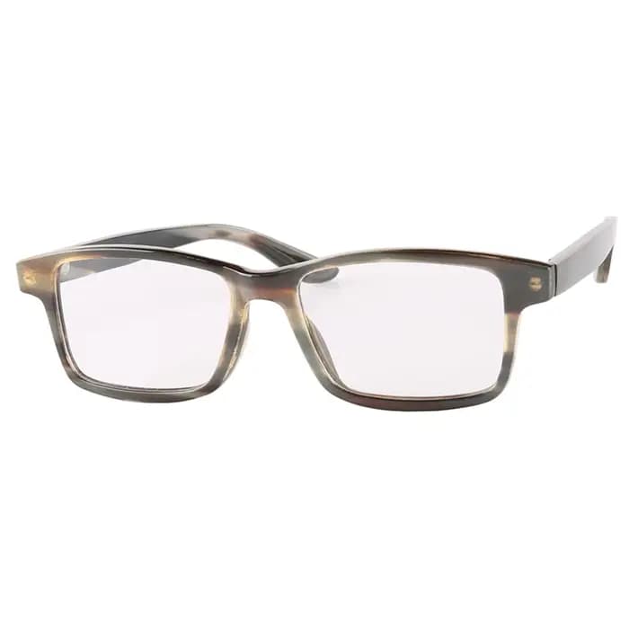 Nilerun Business personnalisé à la main grand Rectangle carré véritable corne naturelle lunettes minces