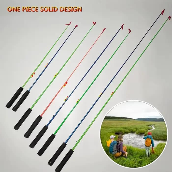 Canne à pêche télescopique en fibre de verre, ensemble de moulinet, ensemble de leurres, hameçons, mangeoire, plus récent équipement de pêche au chlore