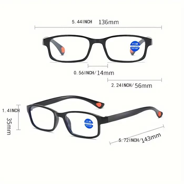 Lunettes rectangulaires pour hommes et femmes