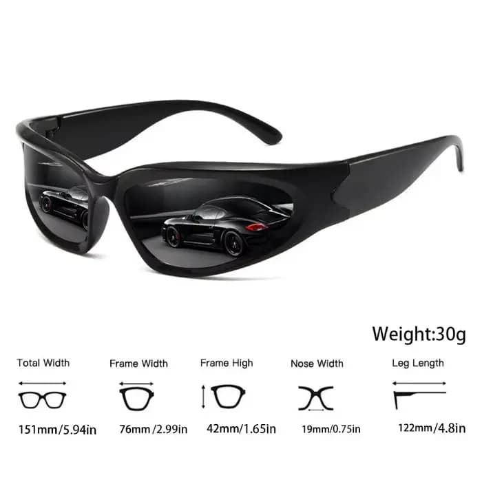 3 paires de lunettes de soleil vintage Y2K classiques punk pour femmes et hommes