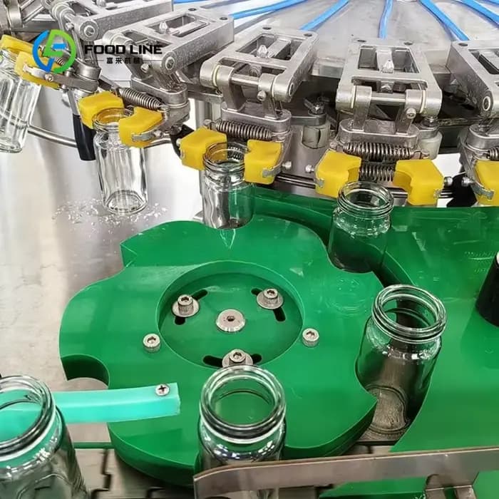 Machine de lavage automatique rotative personnalisée pour bouteilles en verre, équipement industriel de rinçage et de nettoyage de bouteilles de boissons pour la production