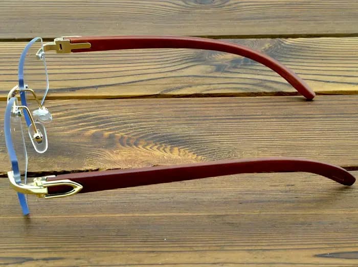 Monture de lunettes en bois naturel pour hommes et femmes