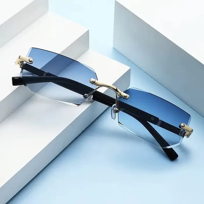 Lunettes de soleil tendance sans monture pour hommes et femmes