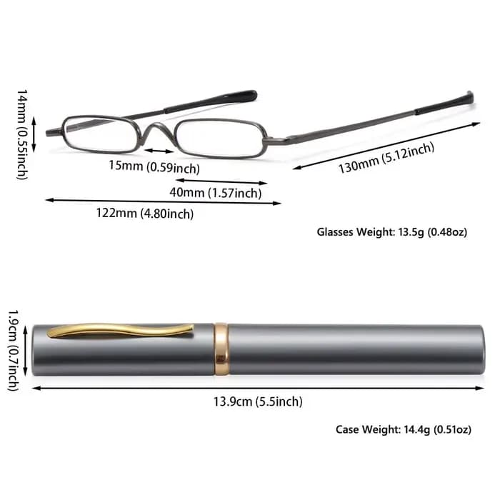 Lunettes de lecture unisexes avec clip portable