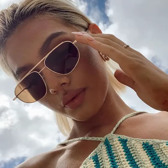 Lunettes de soleil classiques en métal pour hommes et femmes