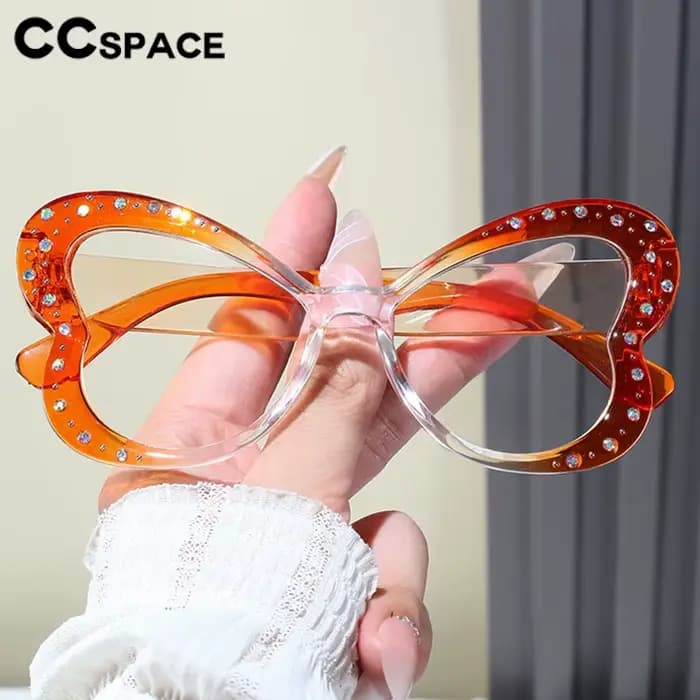 Papillon diamant réglage lunettes femmes mode
