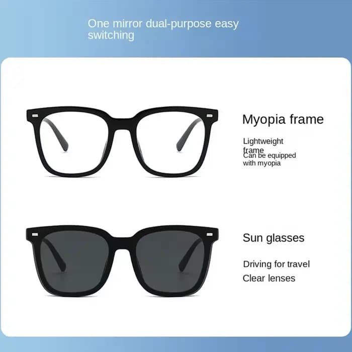 Lunettes de soleil à clip magnétique pour homme