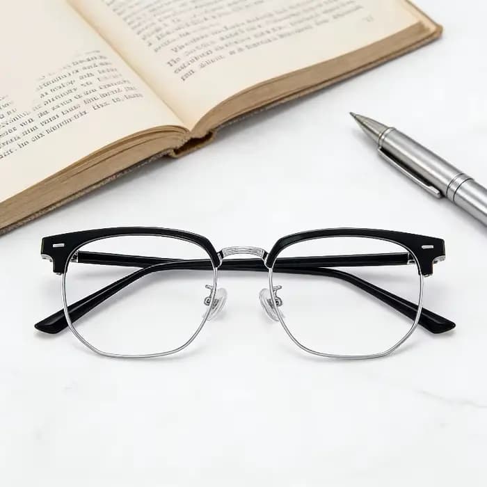 Lunettes demi-cerclées pour hommes