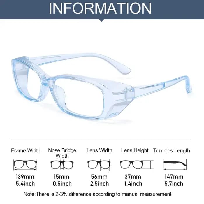 Lunettes de lecture anti-buée avec protections latérales pour la presbytie