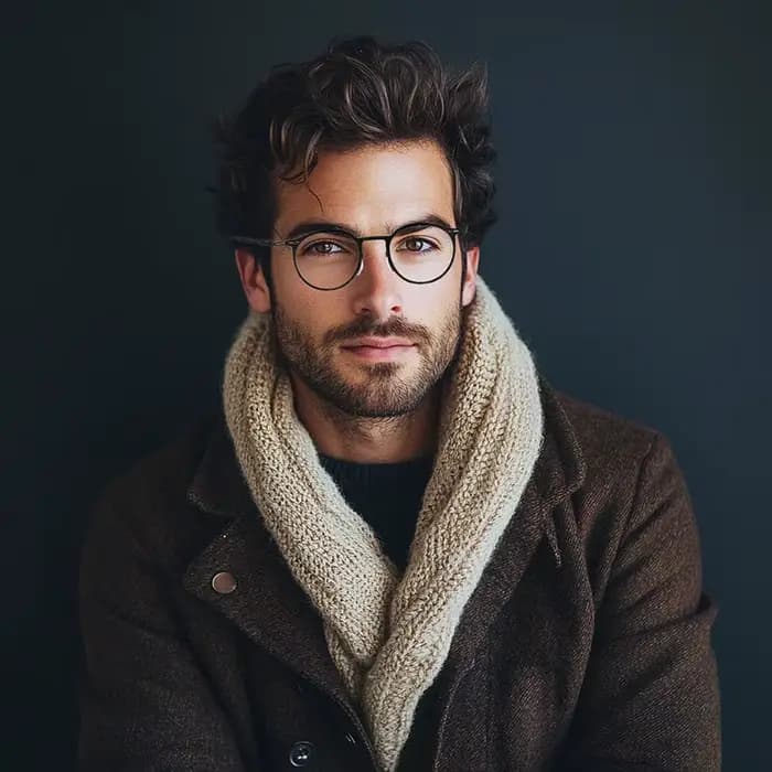 Lunettes à monture ronde géométrique