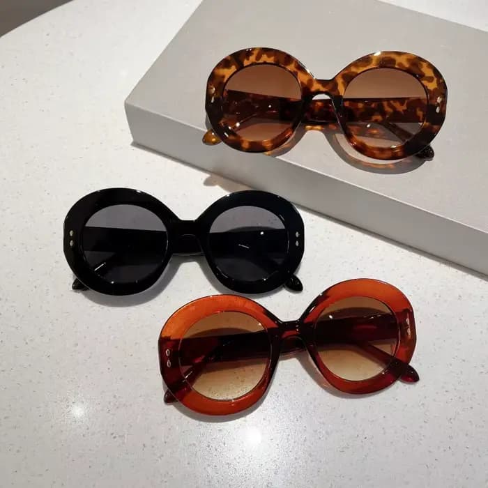 Lunettes de soleil rondes classiques pour femmes