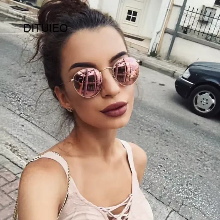 Nouvelle marque Designer Vintage ovale lunettes De soleil femme rétro clair lentille
